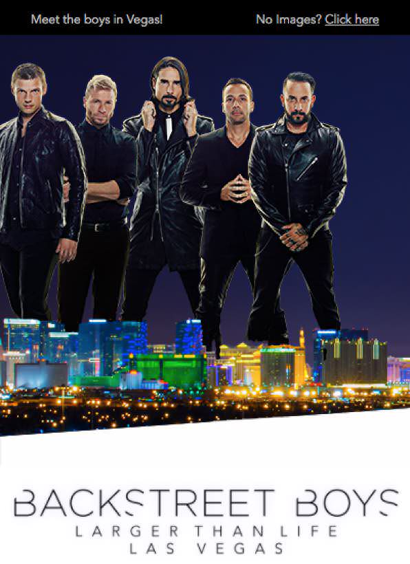 Backstreet Boys marketing email - Agencies