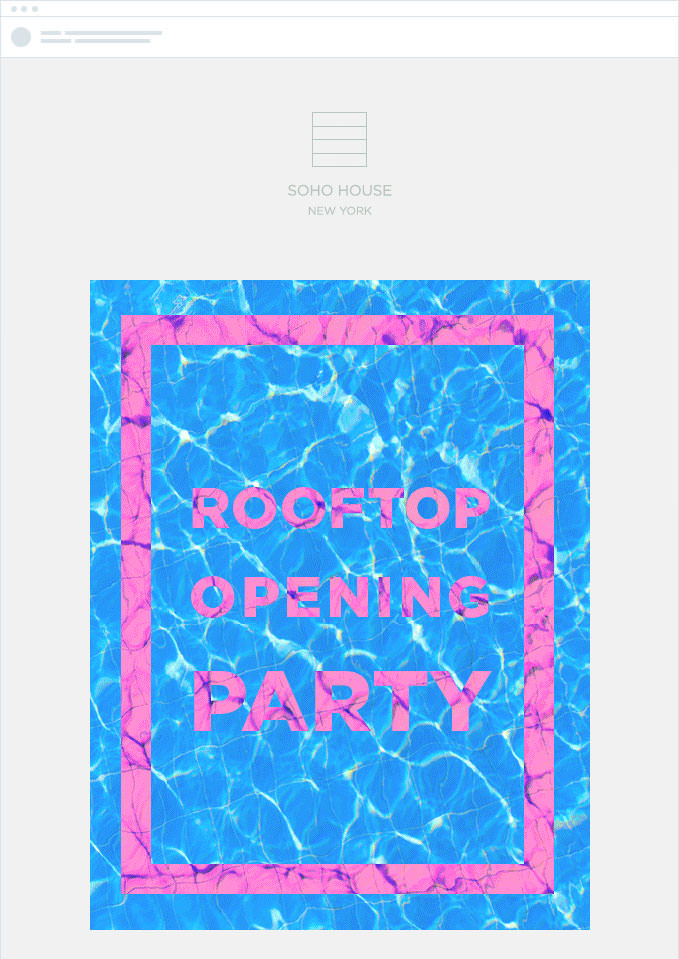 Soho House - Event Invitation Email