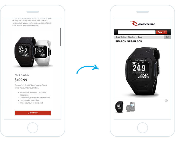 Rip Curl - Mobile-Ready Landing Pages