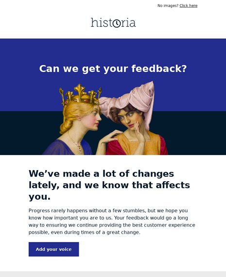 Customer Feedback, Feedback Email Template