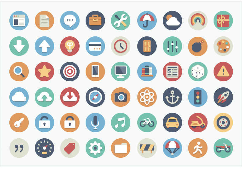 Beautiful Flat Icons by Elegant Themes